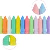6 Color Glitter Cone-Shaped Chalks, 36 PCS