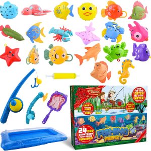 2021 24 Days Advent Calendar Fishing Game Pool Bath Toys