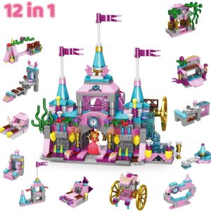 2021 12 Days Advent Calendar Girls Princess Castle Building Blocks