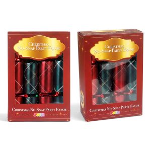 Christmas Party Table Favors (Red Green Plaid), 8 Pack