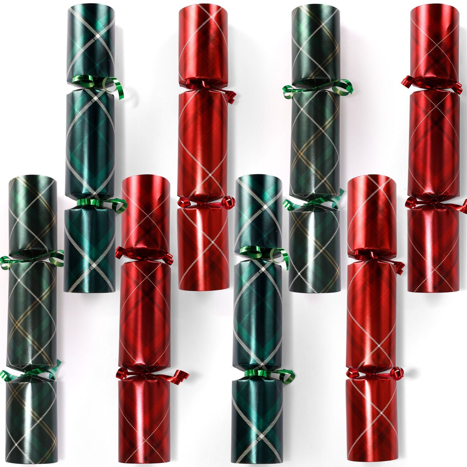 Christmas Party Table Favors (Red Green Plaid), 8 Pack