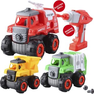 3 in 1 Remote Control Take Apart Truck Toy Set
