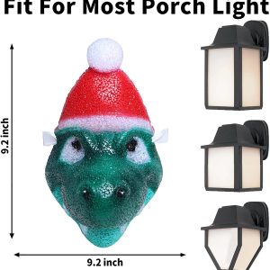 Christmas Santa hat Dino Light Cover, 2 Pcs