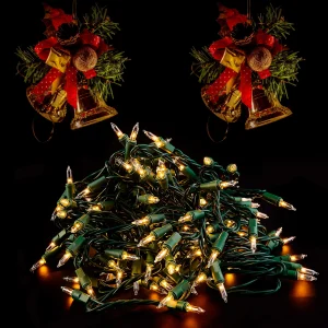 150 Clear Green Wire String Lights 38.7ft
