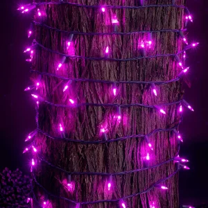 150-Count LED Purple Halloween String Lights 48.7ft