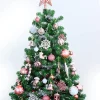 157pcs Rose Gold And White Christmas Ornaments
