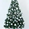 157pcs White and Silver Christmas Tree Ornaments