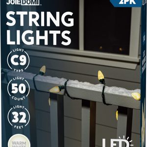 32.8FT  Christmas Warm White LED String Lights – 2 Sets