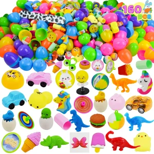 160Pcs Assorted Toys Prefilled Easter Eggs