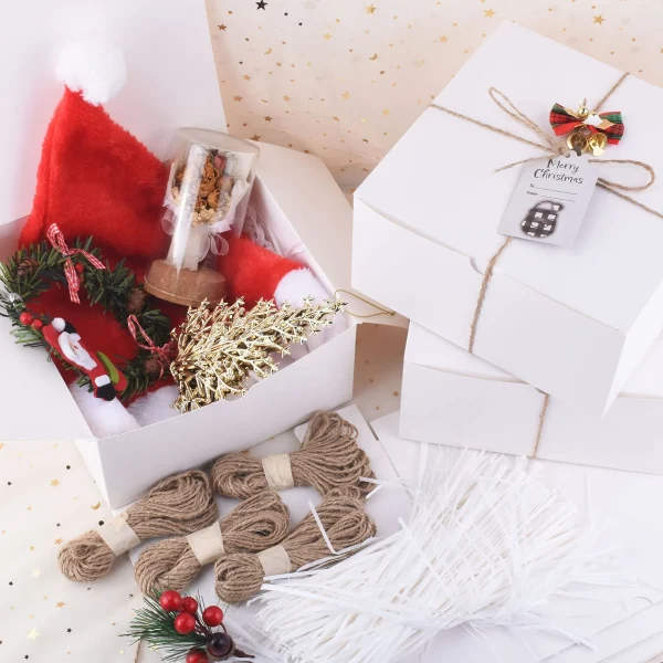 16pcs White christmas gift Boxes