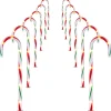 6pcs Christmas Pathway Lights Candy Cane 17in