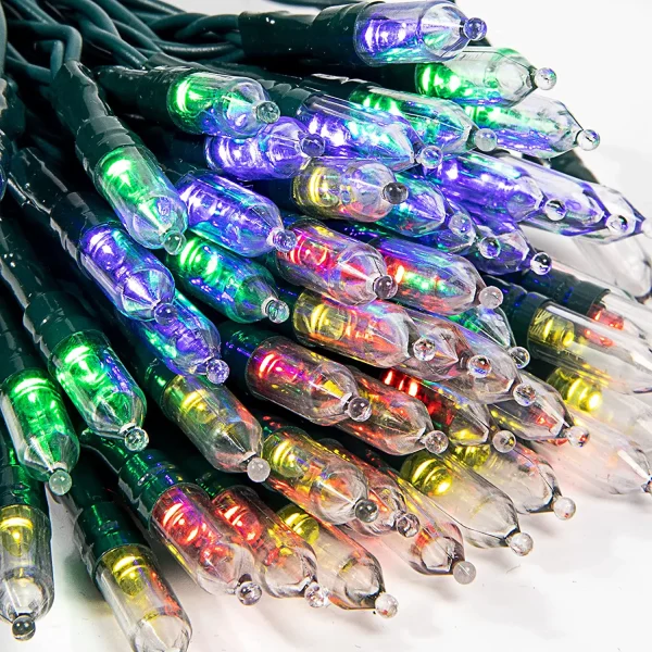 50 LED Multicolor Led Green Wire String Lights 17.3ft