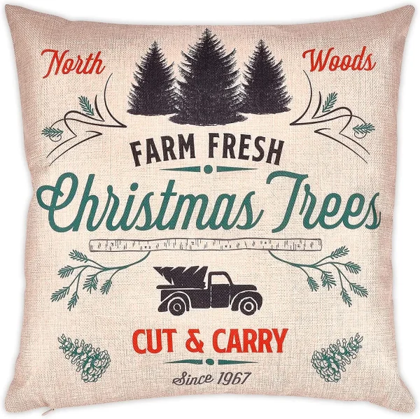 Christmas Buffalo Pillow Covers 18in
