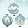 18pcs Baby Blue Christmas Ornaments 2.36in