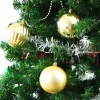 18pcs Shatterproof gold Christmas Ornaments 3.15in