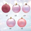 18pcs Rose Gold Christmas Ball Ornaments