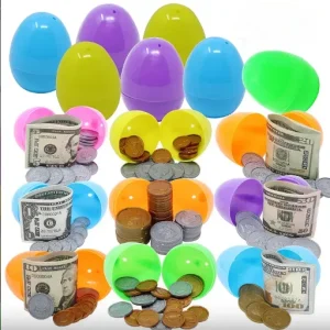 18Pcs retend Money Prefilled Easter Eggs
