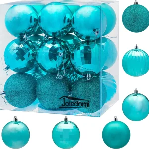 18pcs Blue Christmas Ornaments Balls Decoration 3.15in