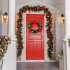 3pcs Christmas Wreath with LED Lights 19in