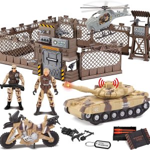 Desert Camouflaged Military Base Toy Set
