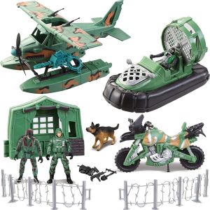 Military Camp With Seaplane Toys Set