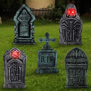 5pcs Halloween Tombstone Decorations