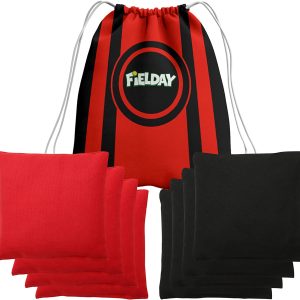 FIELDAY – Red and Black Bean Bag, 8 Pack