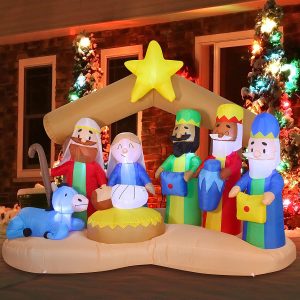 6ft Inflatable Nativity of Jesus with Three Wisemen
