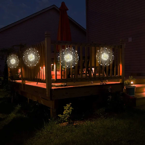 2pcs 120 LED Warm White Starburst Fairy Lights