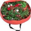 2pcs Red Christmas Wreath Storage Bags 30in