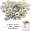 2x40 LED Warm White Led Moroccan Globe String Lights