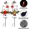 2pcs Christmas Reindeer Solar Stake Lights Outdoor