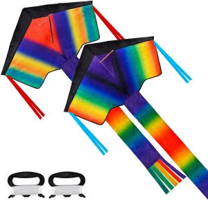 2Pcs Delta Rainbow Kite