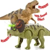 2Pcs Dinosaurs (T-rex and Triceratops)