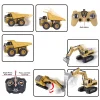 2pcs Remote Control Construction Vehicle Toy Set