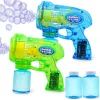2pcs Bubble Gun Blasters with 2 Bubble Solutions