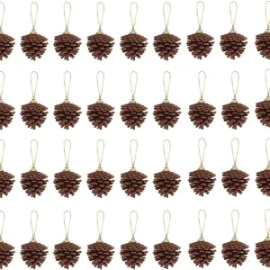 36pcs Real Pine Cone Christmas Ornaments