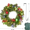 Christmas Wreath with Multicolored Lights 20in