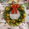 Christmas Lighted Wreath with Bow 20in