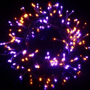 200-Count Green and Purple LED String Lights 67.3ft