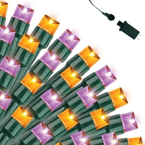 200-Count Green and Purple LED String Lights 67.3ft