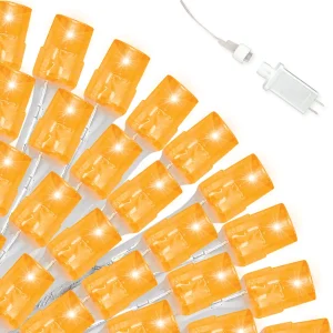 200-Count LED Orange Halloween String Lights 65.2ft