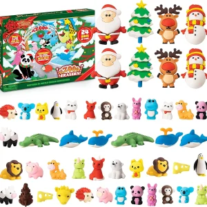 2022 Christmas Animal Erasers Advent Calendar