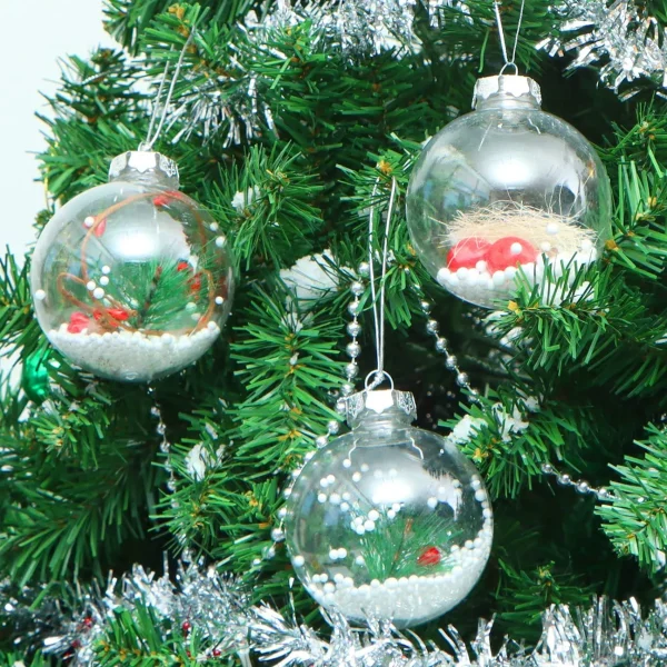 20pcs Clear Christmas Bulb Ornaments
