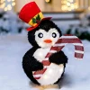 LED Collapsible Penguin Christmas Decorations 22in