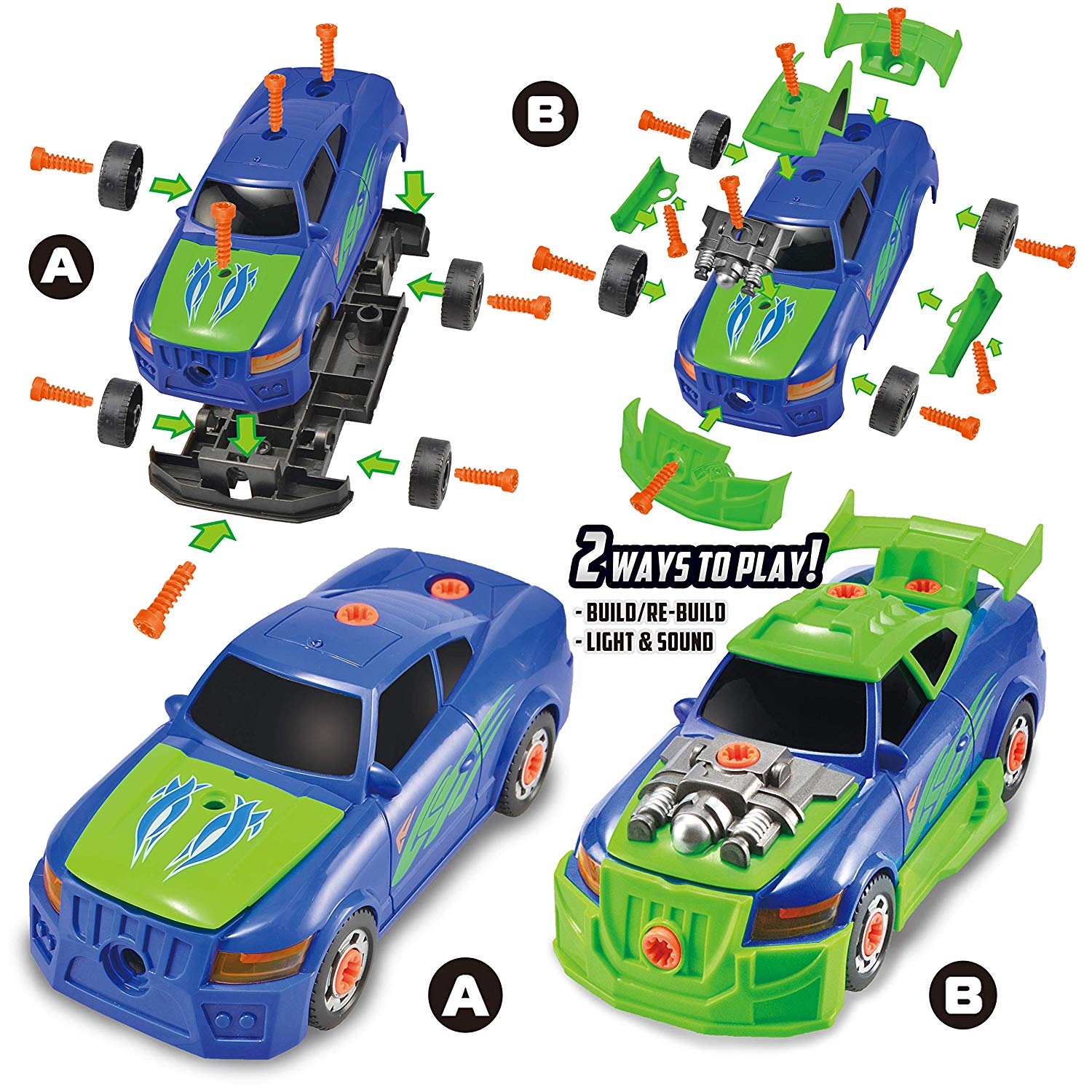 50pcs Toy Racing Car Construction Toys