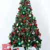 24pcs Red Green and Gold Christmas Ball Ornaments
