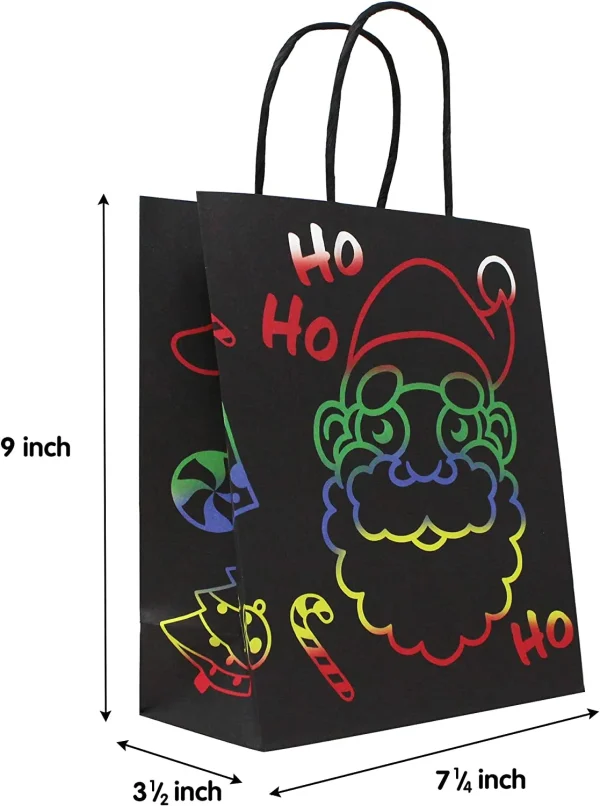 24pcs Christmas Kraft Paper Bag Gift Bag