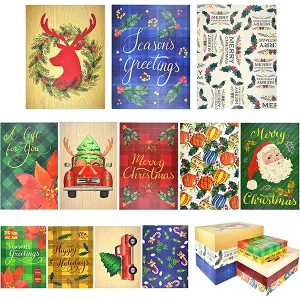24pcs Assorted Christmas Shirt Boxes with Lids