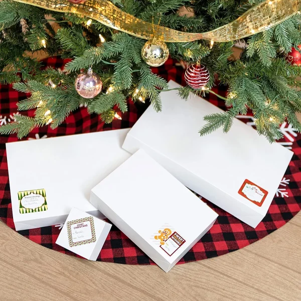 24pcs Assorted White Paper Christmas Shirt Gift Collection Set
